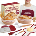 Bread Baking Supplies with 2 Banneton Proofing Basket Sizes